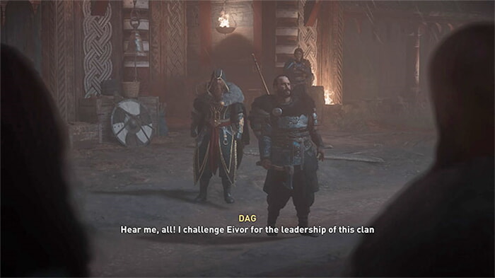 Dags shouts will wake Eivor up – he is waiting outside the building - Assassins Creed Valhalla: Dags axe - give it to him or not? - Campaign - Assassins Creed Valhalla Guide