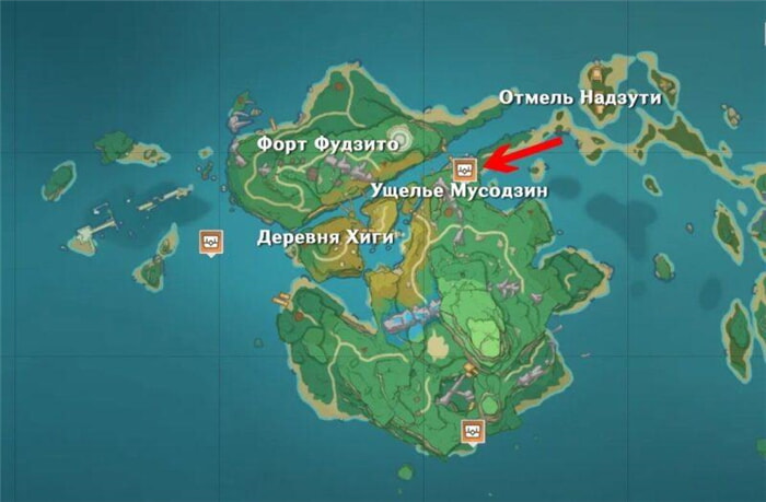 карта для поиска сундука